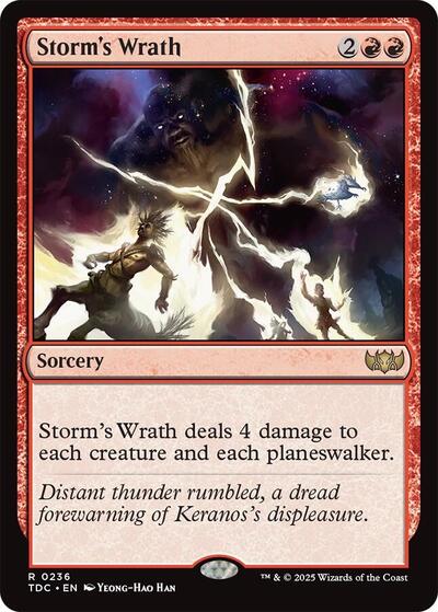 Storms Wrath (TDC) #236 Rare (Lightly Played) Commander: Tarkir: Dragonstorm Magic: The Gathering: 2025