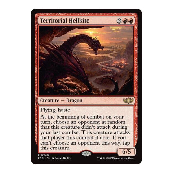 Territorial Hellkite (TDC) #240 Rare (Near Mint) Commander: Tarkir: Dragonstorm Magic: The Gathering: 2025