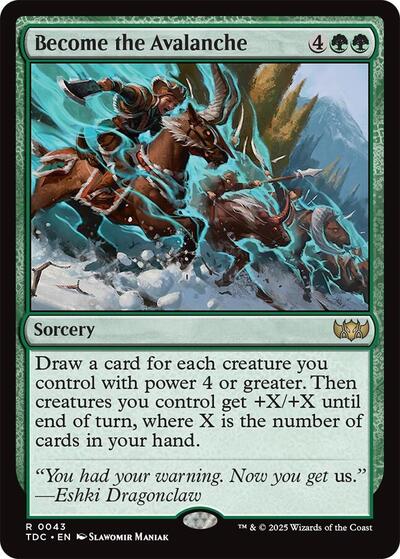 Become the Avalanche (TDC) #43 Rare (Near Mint) Commander: Tarkir: Dragonstorm Magic: The Gathering: 2025