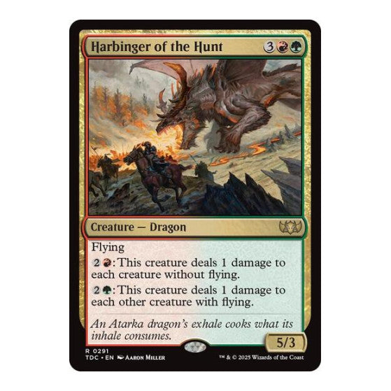 Harbinger of the Hunt (TDC) #291 Rare (Near Mint) Commander: Tarkir: Dragonstorm Magic: The Gathering: 2025