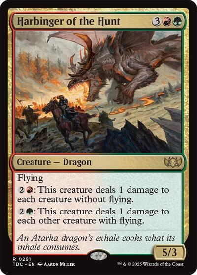 Harbinger of the Hunt (TDC) #291 Rare (Near Mint) Commander: Tarkir: Dragonstorm Magic: The Gathering: 2025