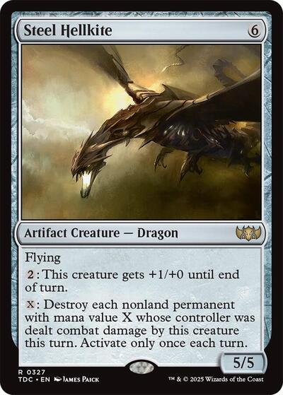 Steel Hellkite (TDC) #327 Rare (Lightly Played) Commander: Tarkir: Dragonstorm Magic: The Gathering: 2025