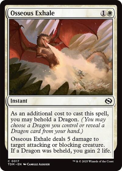 2025 Magic: Tarkir: Dragonstorm (TDM) - Osseous Exhale (#17, Common) (Lightly Played)