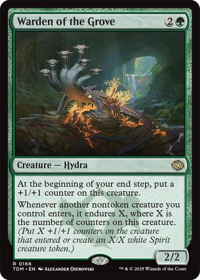 Warden of the Grove (TDM) #166 Rare (Near Mint) Tarkir: Dragonstorm Magic: 2025