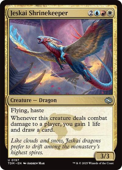 Jeskai Shrinekeeper (TDM) #197 Uncommon (Lightly Played) Tarkir: Dragonstorm Magic: The Gathering: 2025