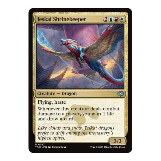 Jeskai Shrinekeeper (TDM) #197 Uncommon (Lightly Played) Tarkir: Dragonstorm Magic: The Gathering: 2025