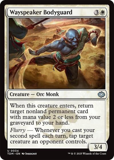 Wayspeaker Bodyguard (TDM) #34 Uncommon (Lightly Played) Tarkir: Dragonstorm Magic: The Gathering: 2025