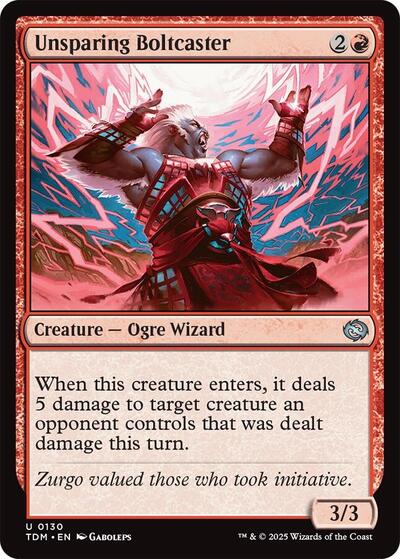 Unsparing Boltcaster (TDM) #130 Uncommon (Lightly Played) Tarkir: Dragonstorm Magic: The Gathering: 2025