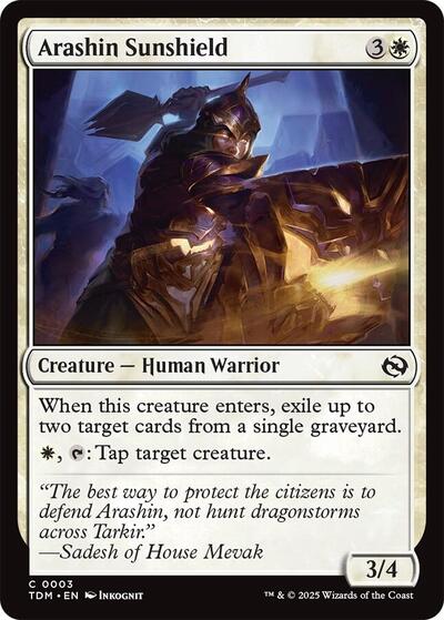 2025 Magic: Tarkir: Dragonstorm (TDM) - Arashin Sunshield (#3, Common)