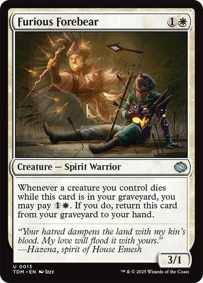 Furious Forebear (TDM) #13 Uncommon (Lightly Played) Tarkir: Dragonstorm Magic: 2025
