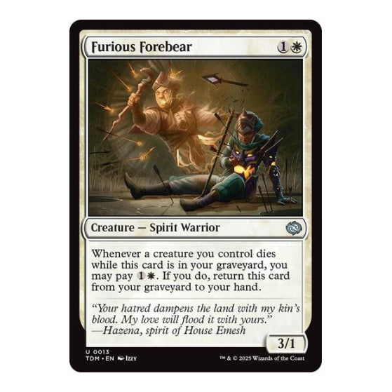 Furious Forebear (TDM) #13 Uncommon Tarkir: Dragonstorm Magic: The Gathering: 2025