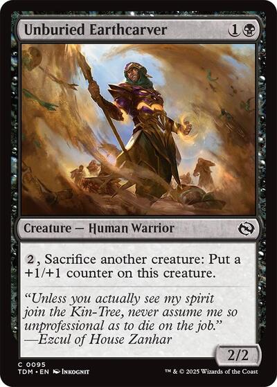 Unburied Earthcarver (TDM) #95 Common (Lightly Played) Tarkir: Dragonstorm Magic: The Gathering: 2025
