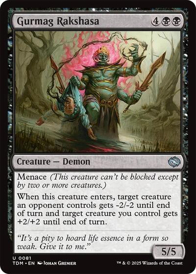 Gurmag Rakshasa (TDM) #81 Uncommon Tarkir: Dragonstorm Magic: The Gathering: 2025