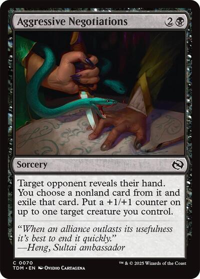 Aggressive Negotiations (TDM) #70 Common Tarkir: Dragonstorm Magic: The Gathering: 2025