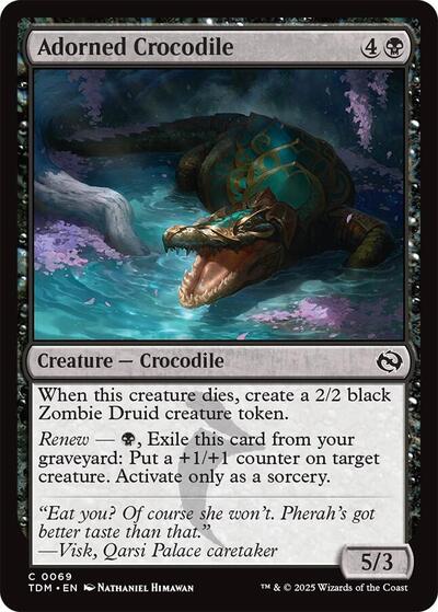 Adorned Crocodile (TDM) #69 Common Tarkir: Dragonstorm Magic: The Gathering: 2025