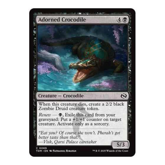 Adorned Crocodile (TDM) #69 Common Tarkir: Dragonstorm Magic: The Gathering: 2025