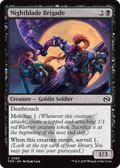 Nightblade Brigade (TDM) #85 Common (Lightly Played) Tarkir: Dragonstorm Magic: The Gathering: 2025