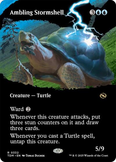 Ambling Stormshell Borderless (TDM) #332 Rare (Lightly Played) Tarkir: Dragonstorm Magic: The Gathering: 2025