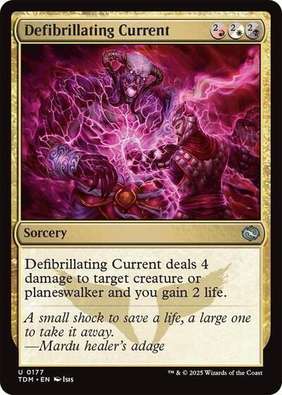 Defibrillating Current (TDM) #177 Uncommon (Lightly Played) Tarkir: Dragonstorm Magic: The Gathering: 2025