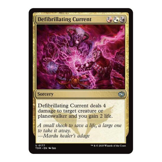 Defibrillating Current (TDM) #177 Uncommon (Lightly Played) Tarkir: Dragonstorm Magic: The Gathering: 2025