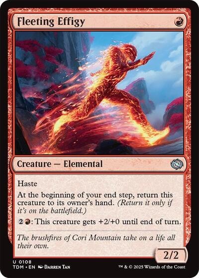 Fleeting Effigy (TDM) #108 Uncommon (Lightly Played) Tarkir: Dragonstorm Magic: The Gathering: 2025