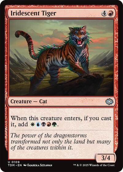 Iridescent Tiger (TDM) #109 Uncommon (Lightly Played) Tarkir: Dragonstorm Magic: The Gathering: 2025