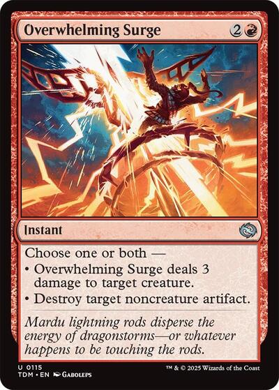 Overwhelming Surge (TDM) #115 Uncommon (Lightly Played) Tarkir: Dragonstorm Magic: The Gathering: 2025