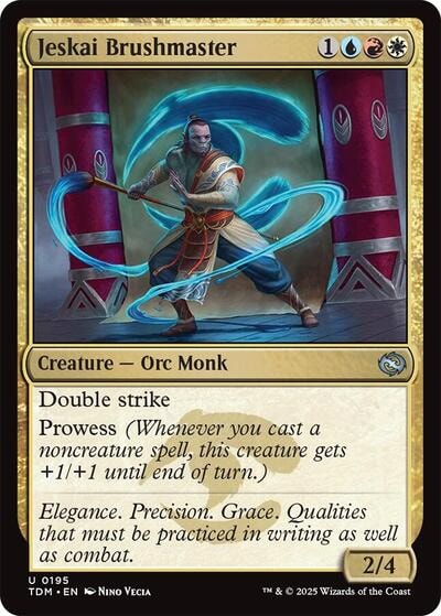 Jeskai Brushmaster (TDM) #195 Uncommon (Lightly Played) Tarkir: Dragonstorm Magic: The Gathering: 2025