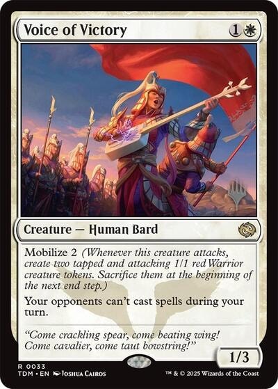Voice of Victory (PPTDM) #33 Rare (Near Mint) Promo Pack: Tarkir: Dragonstorm Magic: The Gathering: 2025