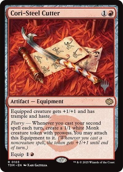 Cori-Steel Cutter (PPTDM) #103 Rare (Near Mint) Promo Pack: Tarkir: Dragonstorm Magic: The Gathering: 2025