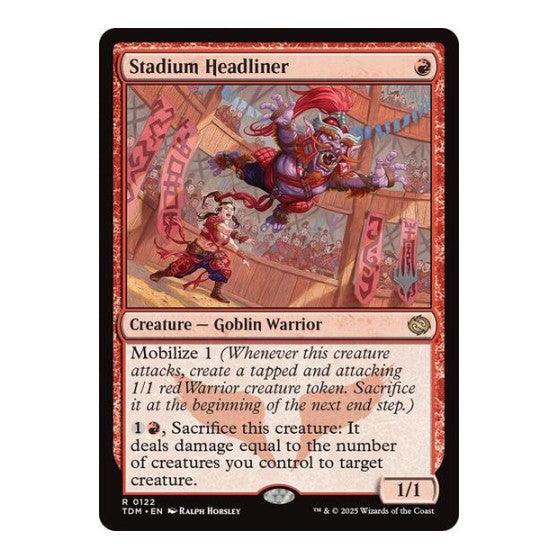 Stadium Headliner (PPTDM) #122 Rare (Foil Lightly Played) Promo Pack: Tarkir: Dragonstorm Magic: The Gathering: 2025