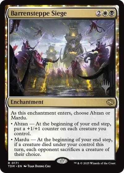 Barrensteppe Siege (PPTDM) #171 Rare (Lightly Played) Promo Pack: Tarkir: Dragonstorm Magic: The Gathering: 2025