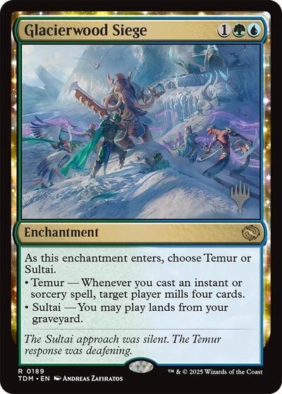 Glacierwood Siege (PPTDM) #189 Rare (Lightly Played) Promo Pack: Tarkir: Dragonstorm Magic: The Gathering: 2025
