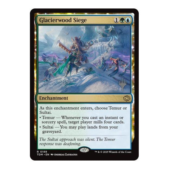 Glacierwood Siege (PPTDM) #189 Rare (Lightly Played) Promo Pack: Tarkir: Dragonstorm Magic: The Gathering: 2025