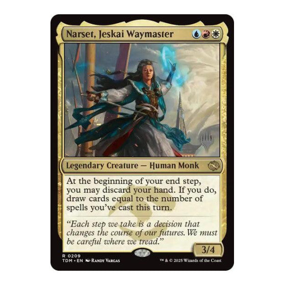 Narset, Jeskai Waymaster (PPTDM) #209 Rare (Foil Lightly Played) Promo Pack: Tarkir: Dragonstorm Magic: The Gathering: 2025