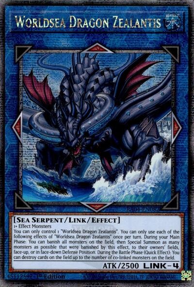 Worldsea Dragon Zealantis (Quarter Century Secret Rare) (RA04) #RA04-EN082 Quarter Century Secret Rare (1st Edition Near Mint) Quarter Century Stampede YuGiOh: 2025
