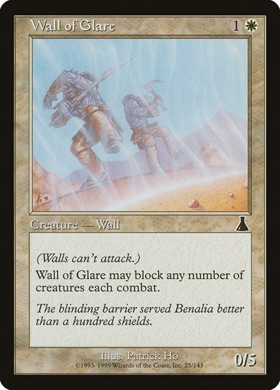 Wall of Glare (UDS) #25 Common (Heavily Played) Urza's Destiny Magic: The Gathering: 1999
