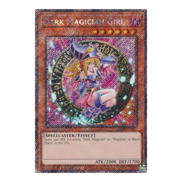Dark Magician Girl (3rd Art) (Platinum Secret Rare) (RA04) #RA04-EN107 Platinum Secret Rare (1st Edition Near Mint) Quarter Century Stampede YuGiOh: 2025