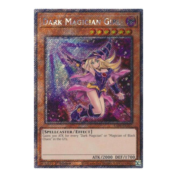 Dark Magician Girl (7th Art) (Platinum Secret Rare) (RA04) #RA04-EN107 Platinum Secret Rare (1st Edition Near Mint) Quarter Century Stampede YuGiOh: 2025