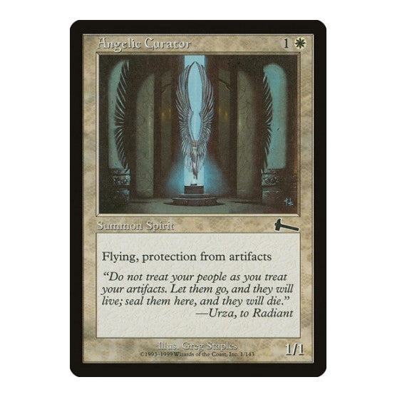 Angelic Curator (ULG) #1 Common (Moderately Played) Urza's Legacy Magic: The Gathering: 1999