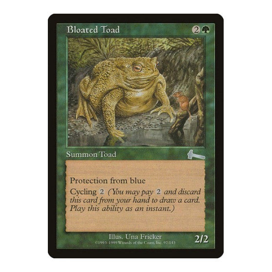 Bloated Toad (ULG) #97 Uncommon (Moderately Played) Urza's Legacy Magic: The Gathering: 1999