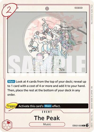 The Peak (EB-02) #EB02-008 Rare (Foil Lightly Played) Extra Booster: Anime 25th Collection One Piece Card Game: 2025