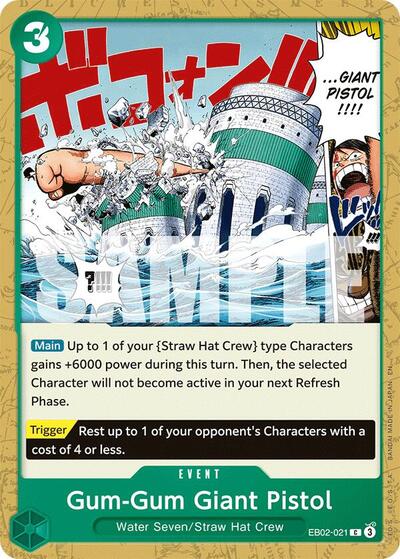 Gum Gum Giant Pistol (EB-02) #EB02-021 Common (Near Mint) Extra Booster: Anime 25th Collection One Piece Card Game: 2025