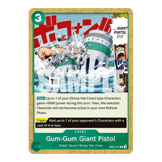 Gum-Gum Giant Pistol (EB-02) #EB02-021 Common (Near Mint) Extra Booster: Anime 25th Collection One Piece Card Game: 2025