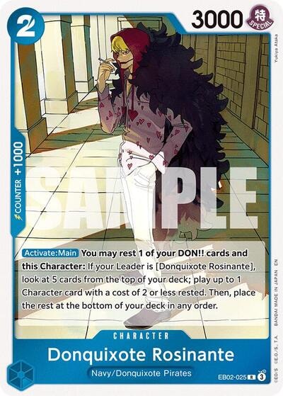 Donquixote Rosinante (EB-02) #EB02-025 Rare (Foil Lightly Played) Extra Booster: Anime 25th Collection One Piece Card Game: 2025