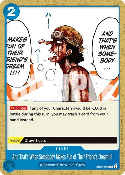 And Thats When Somebody Makes Fun of Their Friends Dream (EB-02) #EB02-030 Common (Near Mint) Extra Booster: Anime 25th Collection One Piece Card Game: 2025