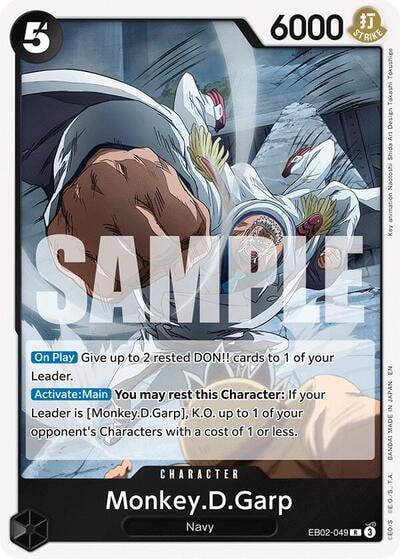Monkey.D.Garp (EB-02) #EB02-049 Rare (Foil Lightly Played) Extra Booster: Anime 25th Collection One Piece Card Game: 2025