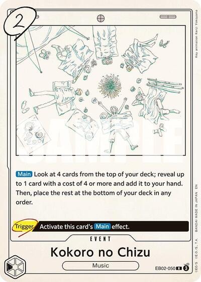 Kokoro no Chizu (EB-02) #EB02-050 Rare (Foil Lightly Played) Extra Booster: Anime 25th Collection One Piece Card Game: 2025