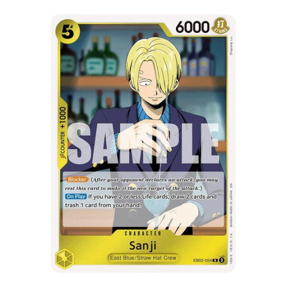 Sanji (EB-02) #EB02-054 Rare (Foil Near Mint) Extra Booster: Anime 25th Collection One Piece Card Game: 2025