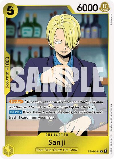 Sanji (EB-02) #EB02-054 Rare (Foil Near Mint) Extra Booster: Anime 25th Collection One Piece Card Game: 2025